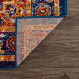 Istanbul Medallion Blue & Orange Runner Rug