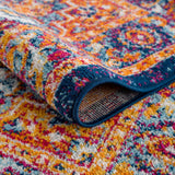 Istanbul Medallion Blue & Orange Runner Rug