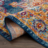 Istanbul Medallion Blue & Orange Runner Rug