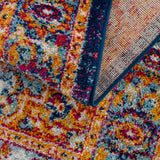 Istanbul Medallion Blue & Orange Runner Rug