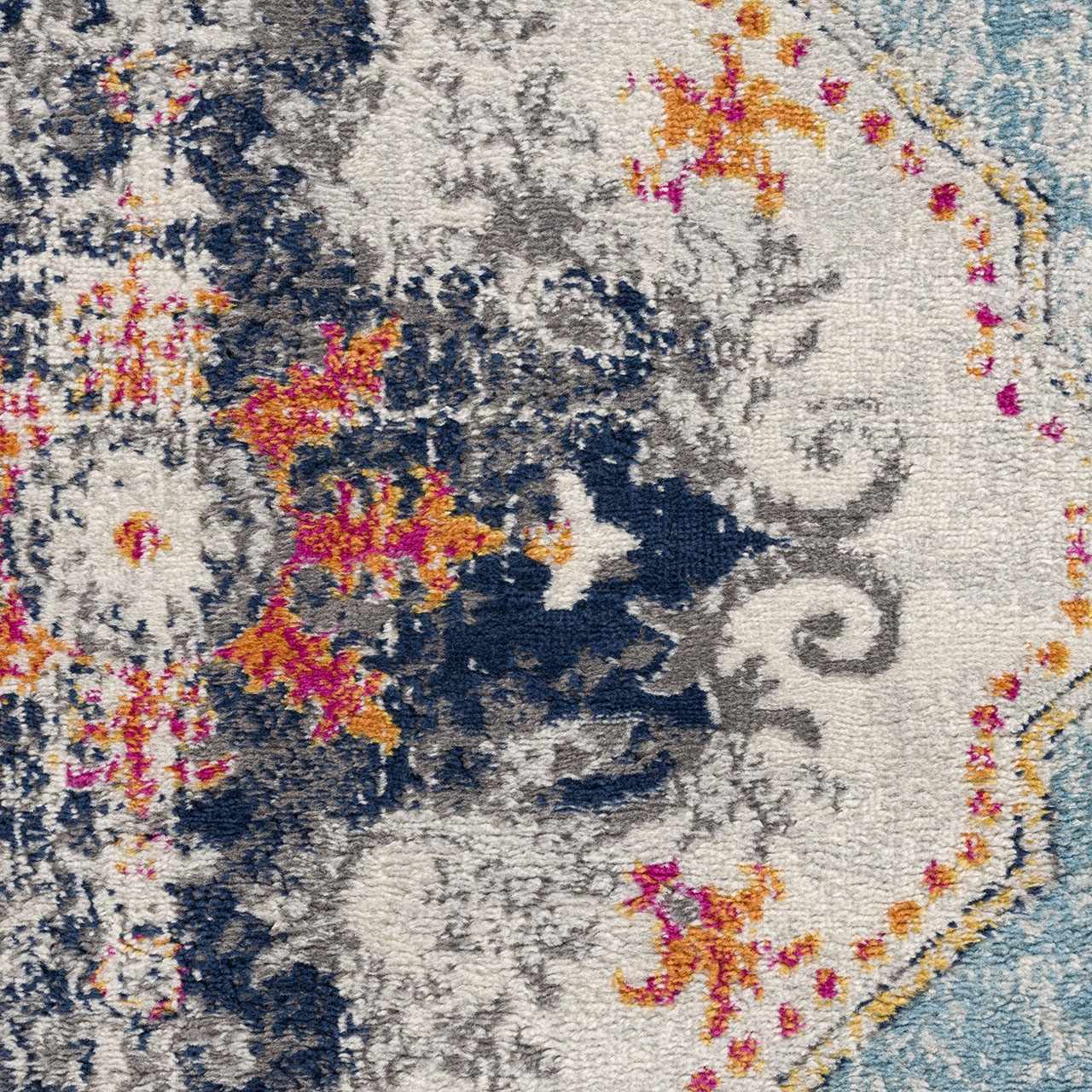 Tigried Turquoise 2308 Runner Rug
