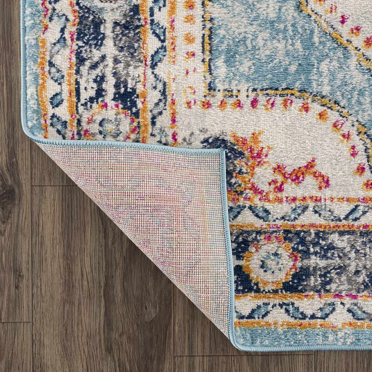 Tigried Turquoise 2308 Runner Rug