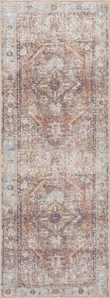 Beck Peach Washable Runner Rug
