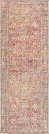 Anshu Peach Washable Runner Rug - Clearance