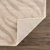 Beige Manteca Zebra Print Runner Rug