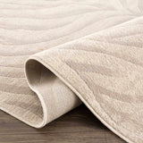 Beige Manteca Zebra Print Runner Rug