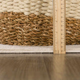 Beige Manteca Zebra Print Runner Rug