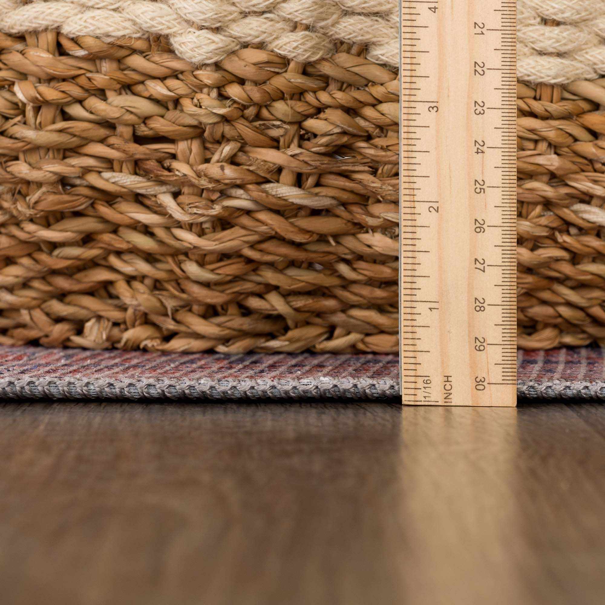 Burnt Orange Taber Medallion Washable Runner Rug