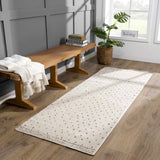 Julie Ivory & Brown Runner Rug