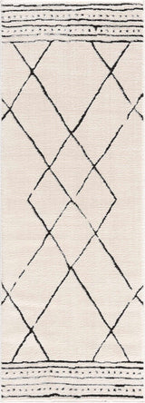 Keone Black & White Runner Rug