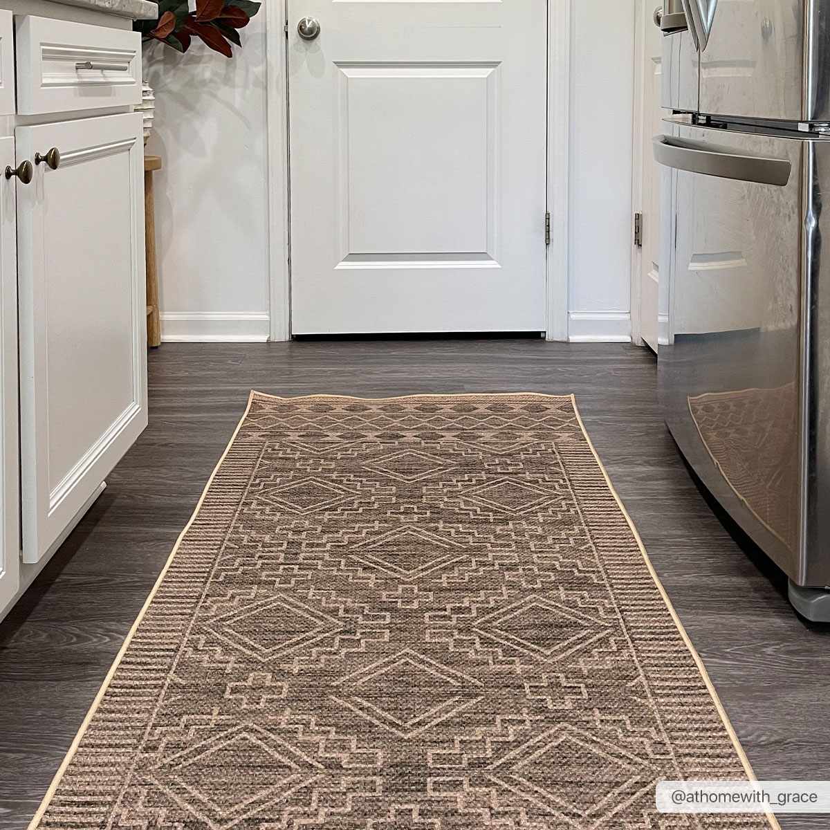 Halle Tan Washable Runner Rug