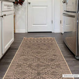 Halle Tan Washable Runner Rug