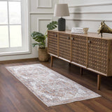 Rust Hera Washable Runner Rug - Clearance