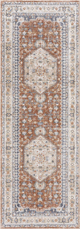 Gael Rust Washable Runner Rug