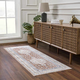 Gael Rust Washable Runner Rug