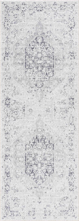Akram Cream & Antrasit Washable Runner Rug