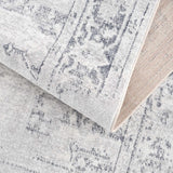 Akram Cream & Antrasit Washable Runner Rug