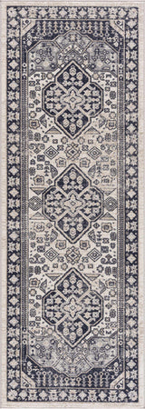 Cabacungan Cream & Gray Washable Runner Rug