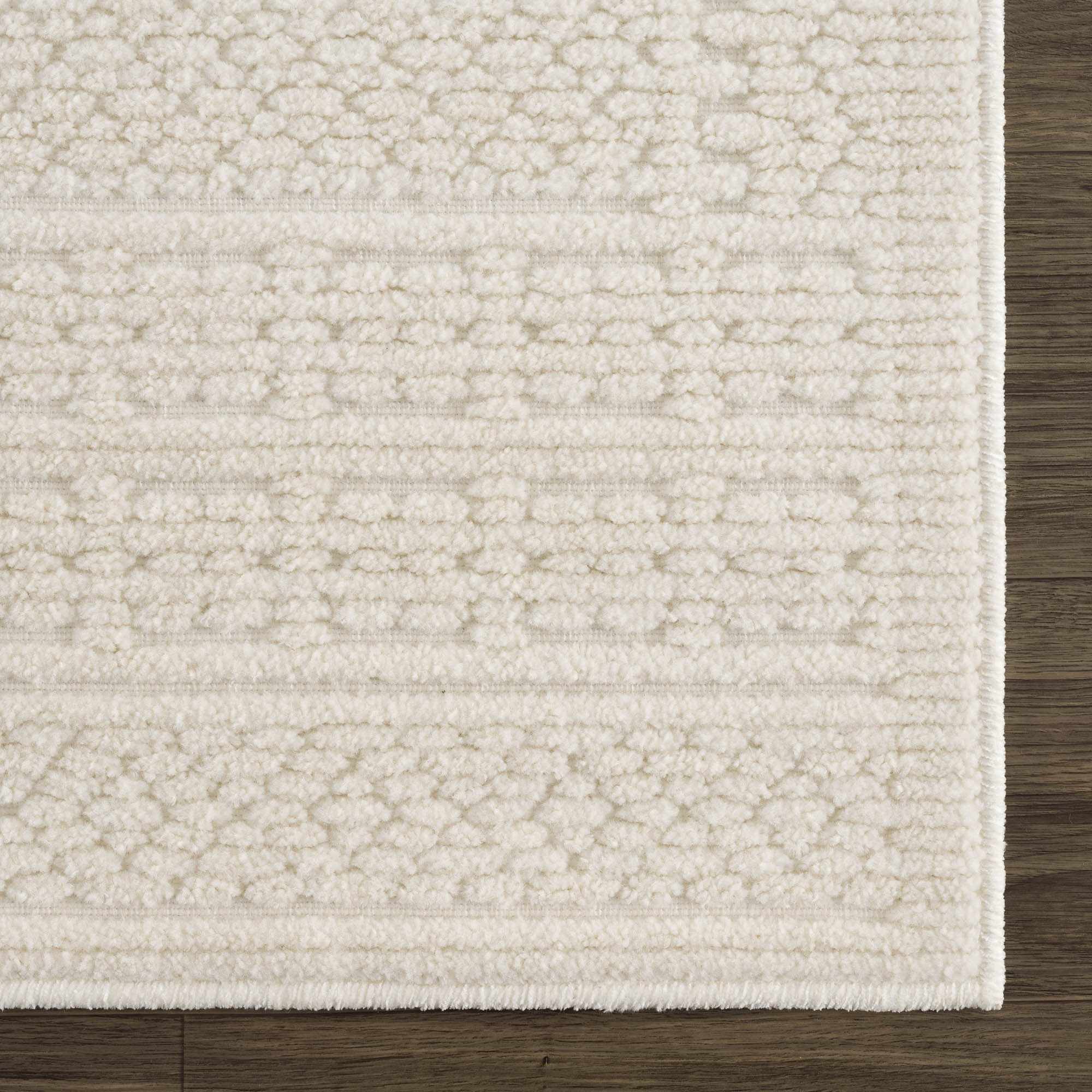 Bahar Cream Washable 7ft Runner Rug