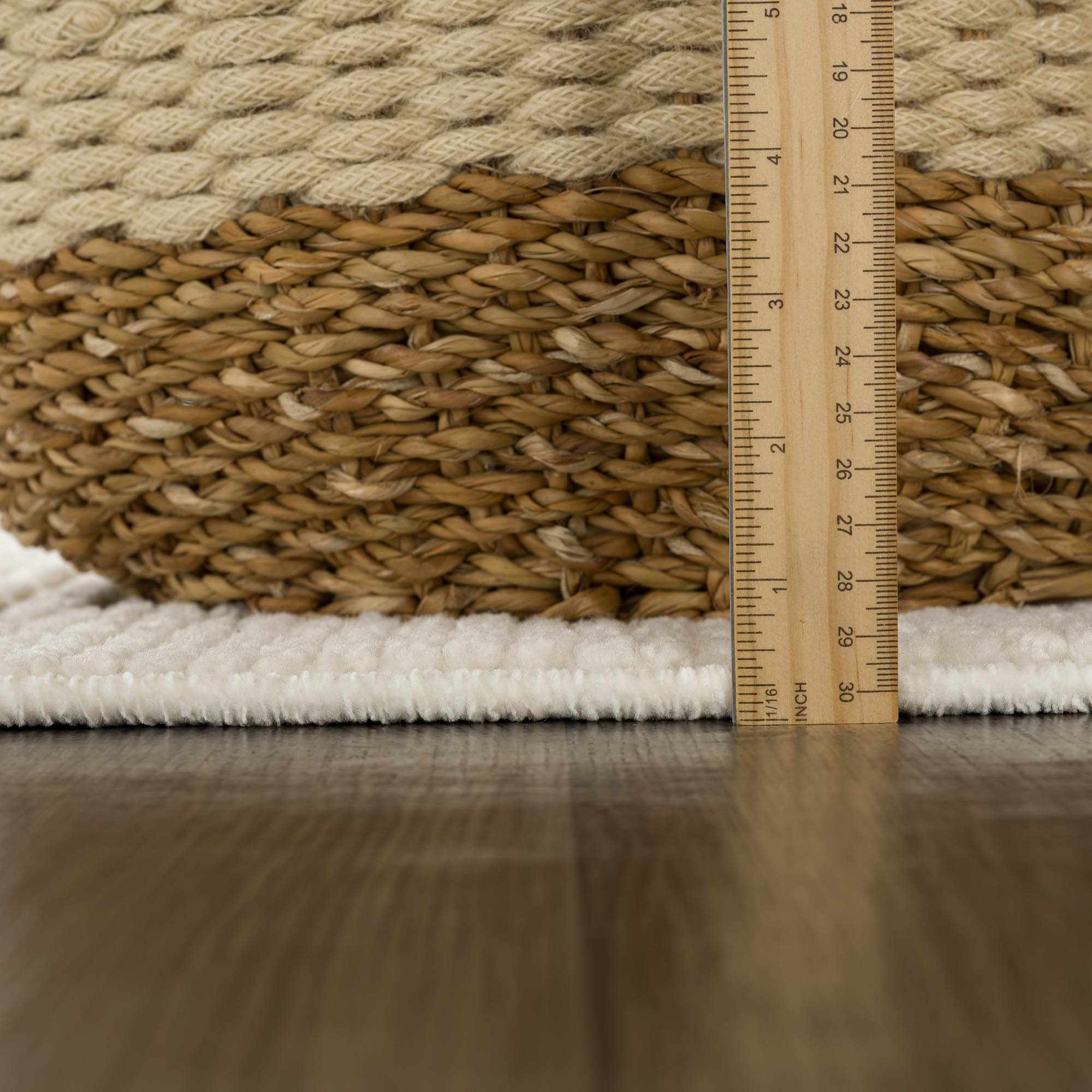 Bahar Cream Washable 7ft Runner Rug