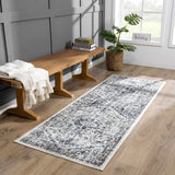 Buenaventura Cream & Navy Runner Rug
