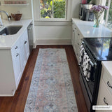 Morcott Peach Washable Runner Rug