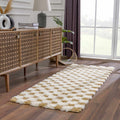 Atira Mustard Checkered Runner Rug