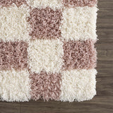 Atira Pink Checkered Runner Rug
