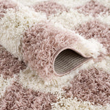 Atira Pink Checkered Runner Rug