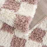 Atira Pink Checkered Runner Rug