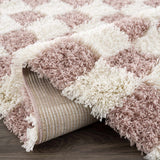 Atira Pink Checkered Runner Rug