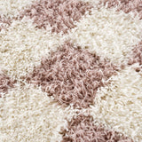Atira Pink Checkered Runner Rug