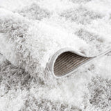 Atira Gray Checkered Runner Rug