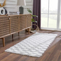 Atira Gray Checkered Runner Rug