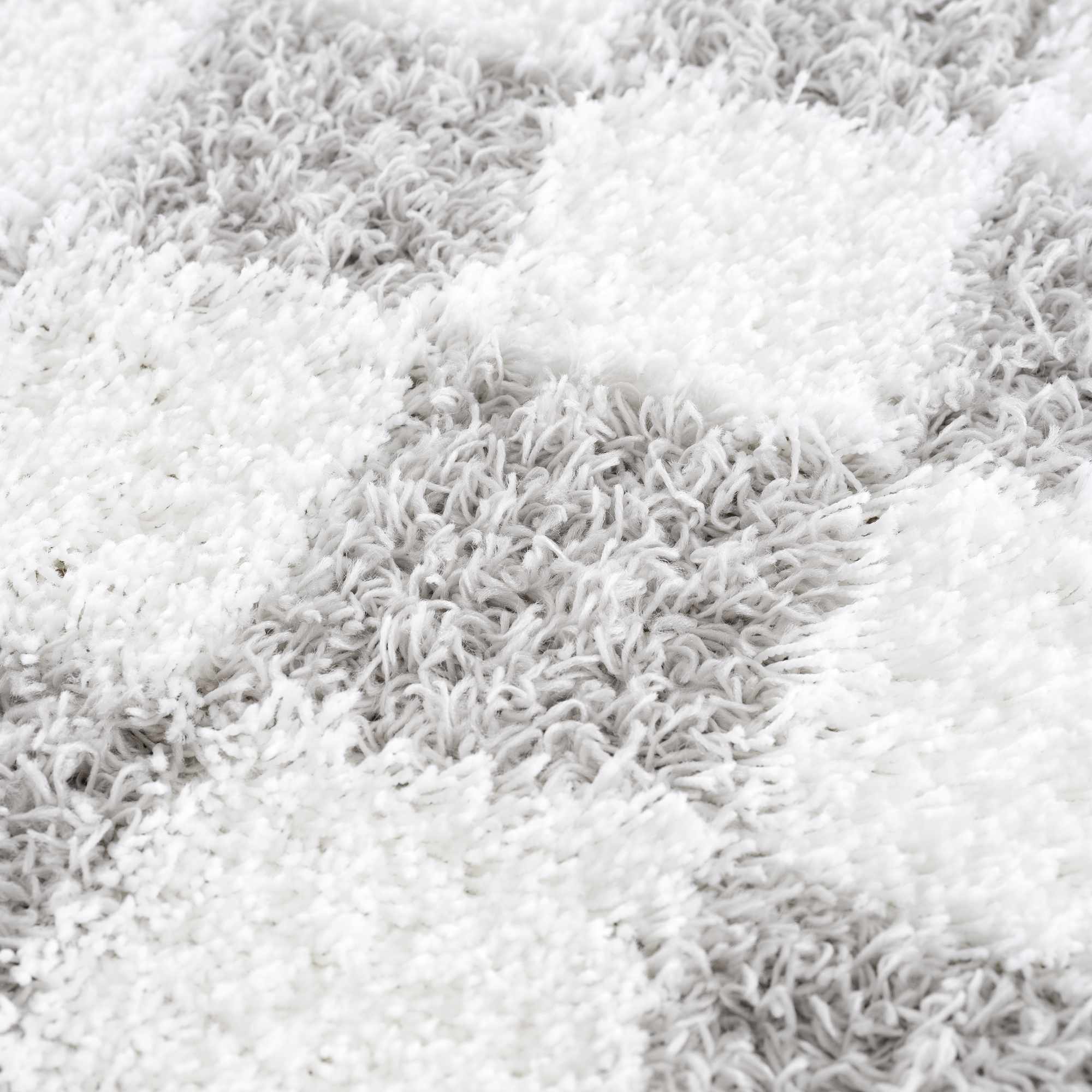 Atira Gray Checkered Runner Rug