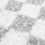 Atira Gray Checkered Runner Rug