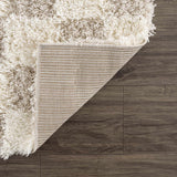 Atira Light Brown Checkered Runner Rug