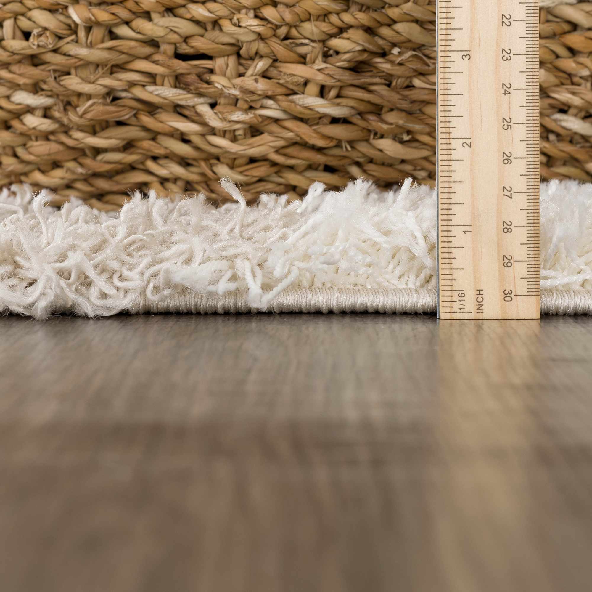 Atira Light Brown Checkered Runner Rug