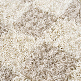 Atira Light Brown Checkered Runner Rug