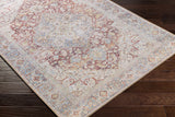 Cream Rust Leeston Vintage Washable Runner Rug - Clearance
