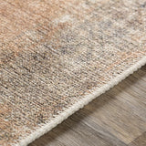 Carrabelle Peach Washable Runner Rug - Clearance