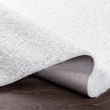 White Solid Runner Rug