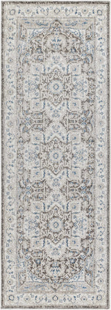 Roho Beige & Blue Washable Runner Rug