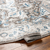 Roho Beige & Blue Washable Runner Rug