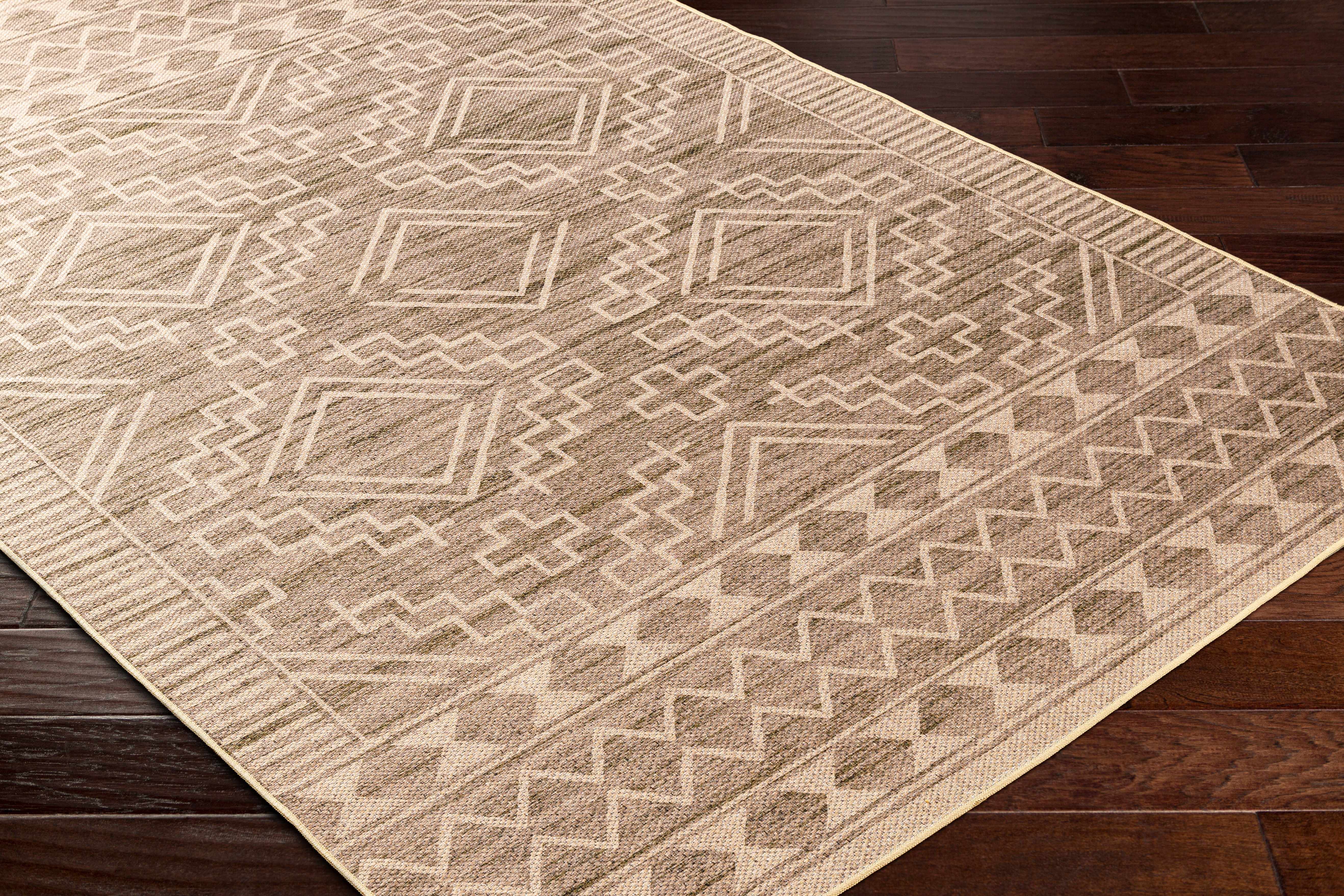 Halle Tan Washable Runner Rug
