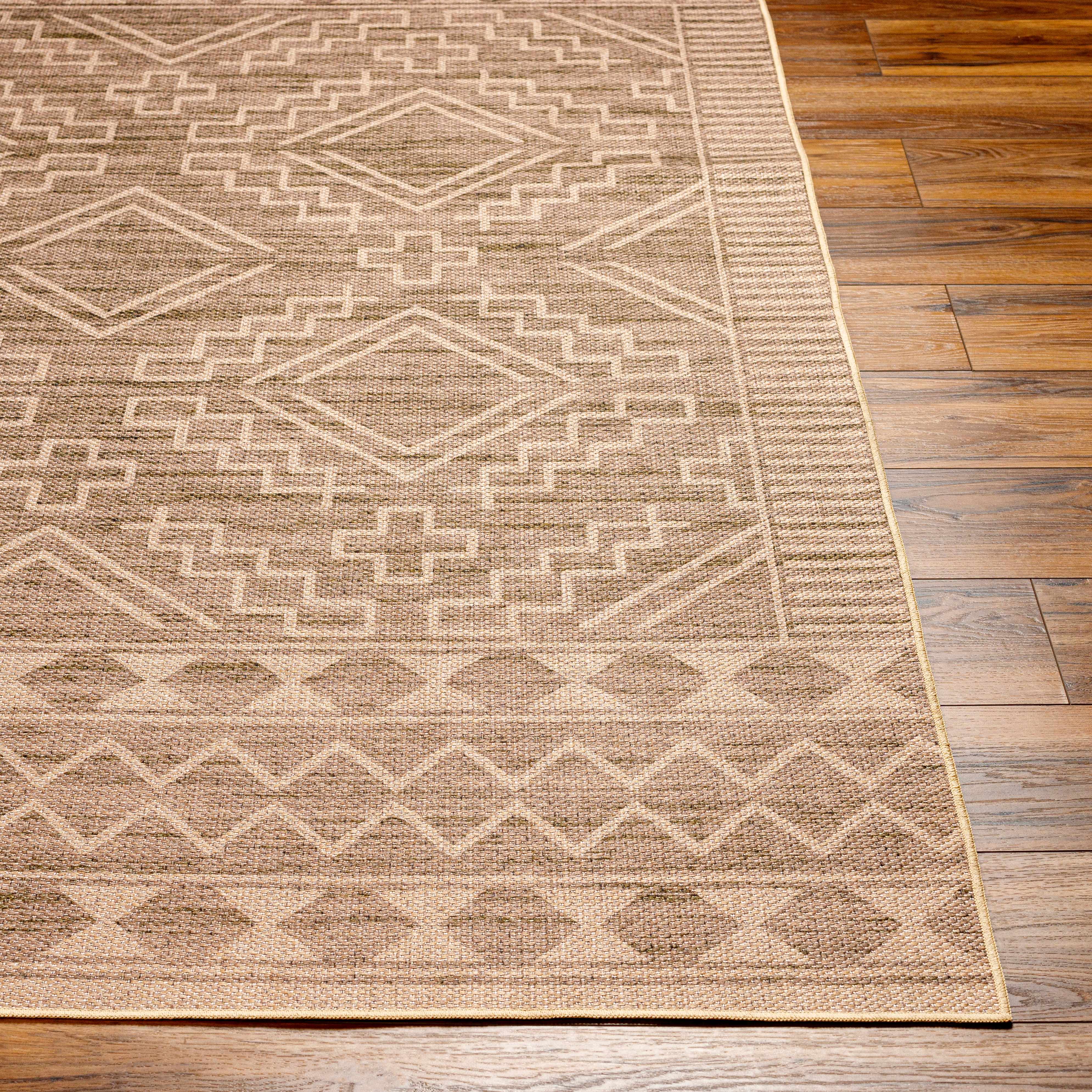 Halle Tan Washable Runner Rug