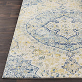 Ivory Teal Ojus Runner Rug