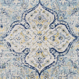 Ivory Teal Ojus Runner Rug