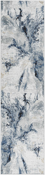 Kirkland Dark Blue Marble Rug