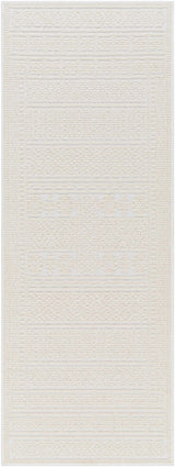 Bahar Cream Washable 7ft Runner Rug